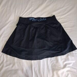Novara Womens Sz M Black Padded Cycling Spin Pull On Skort Skirt Athletic Gym